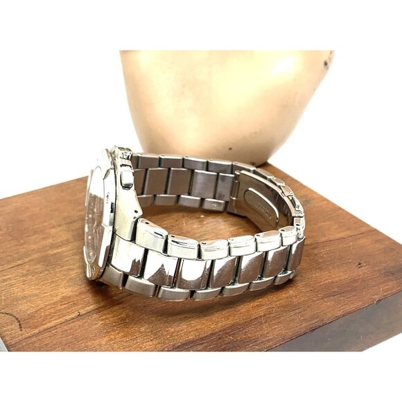 Seiko Men's Watch 7T62-0JJ0 Quartz Chronograph Gray Silver Stainless Steel 42mm - Picture 10 of 15